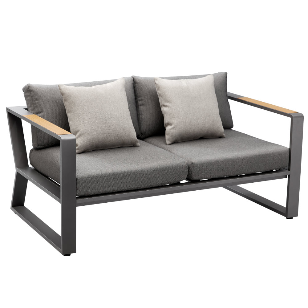 Loungegruppe Exee Higold schwarz Doublesofa