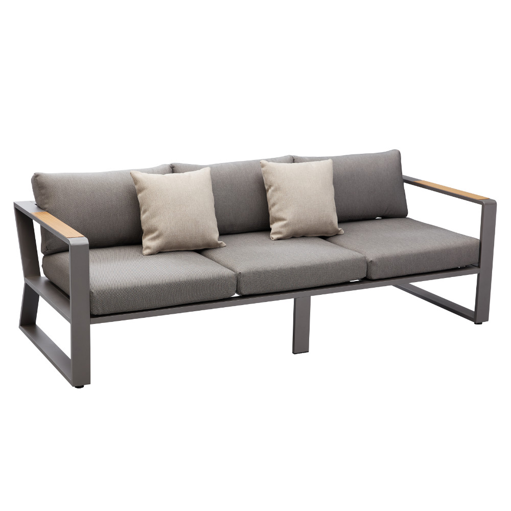 Loungegruppe Exee Higold schwarz 3-Sitzer