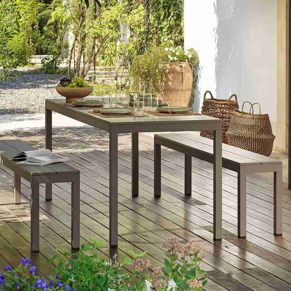 Gartenbankset Rio aus Alu für Terrasse und Garten