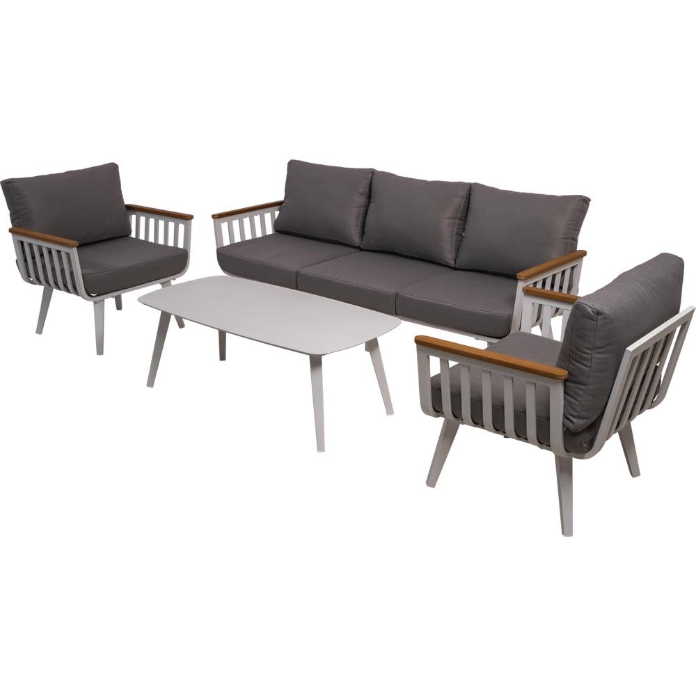 Amalfi-weiss1 Lounge-Set Amalfi dunkelgrau