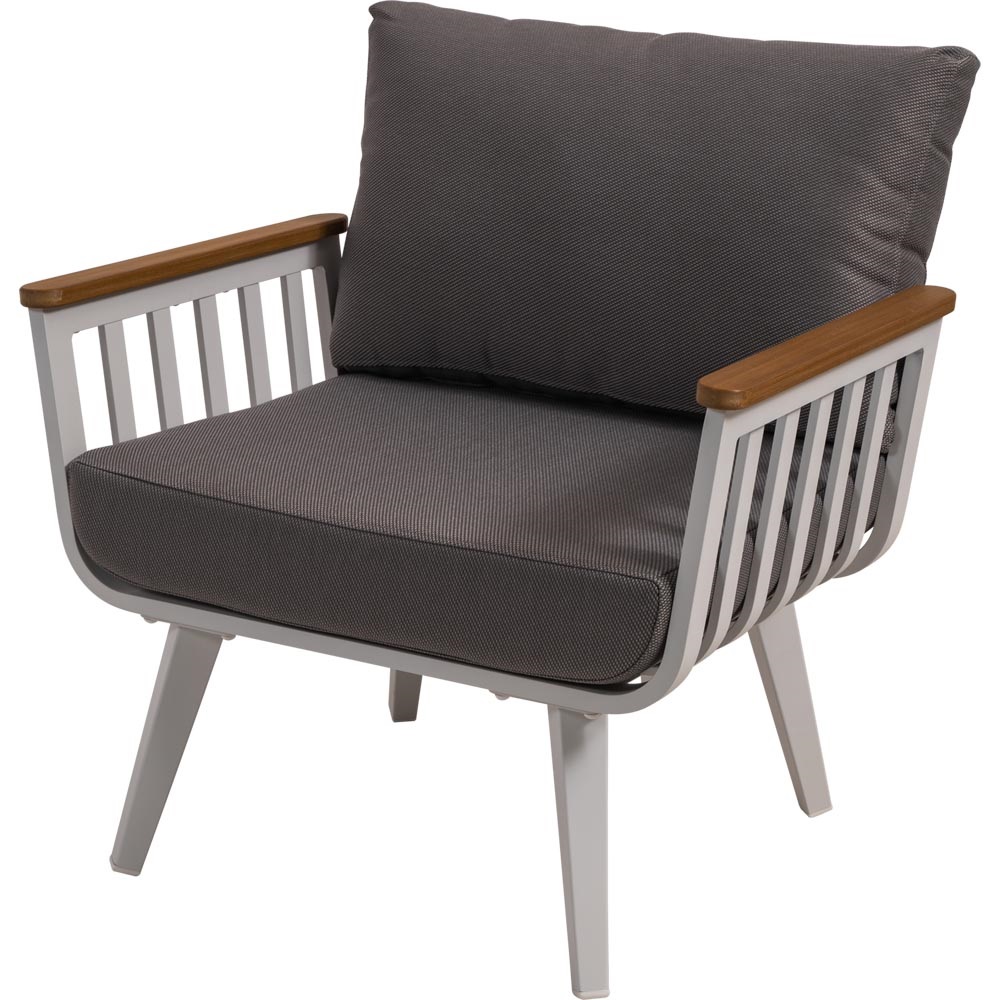 Amalfi-weiss4 Lounge-Set Amalfi dunkelgrau