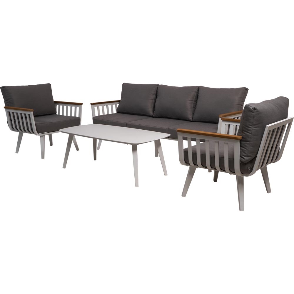 Amalfi-weiss2 Lounge-Set Amalfi dunkelgrau