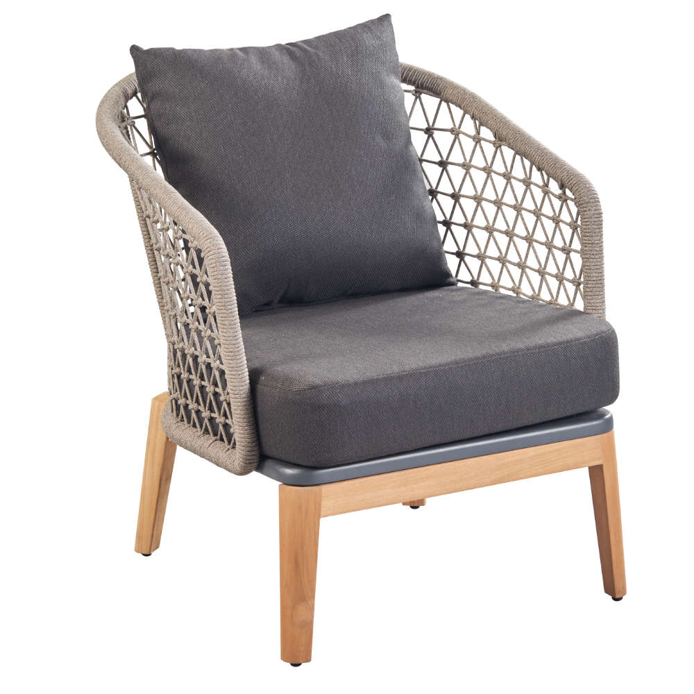 Gartenlounge Marple grau Singlesofa