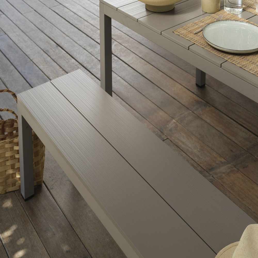 Gartenbank Rio aus Aluminium, perfekt für Terrasse und Garten