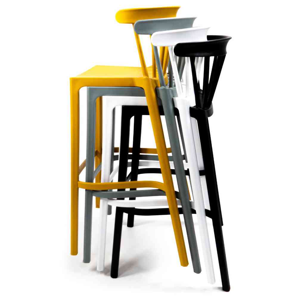 stapelbarer Barhocker Windson grau