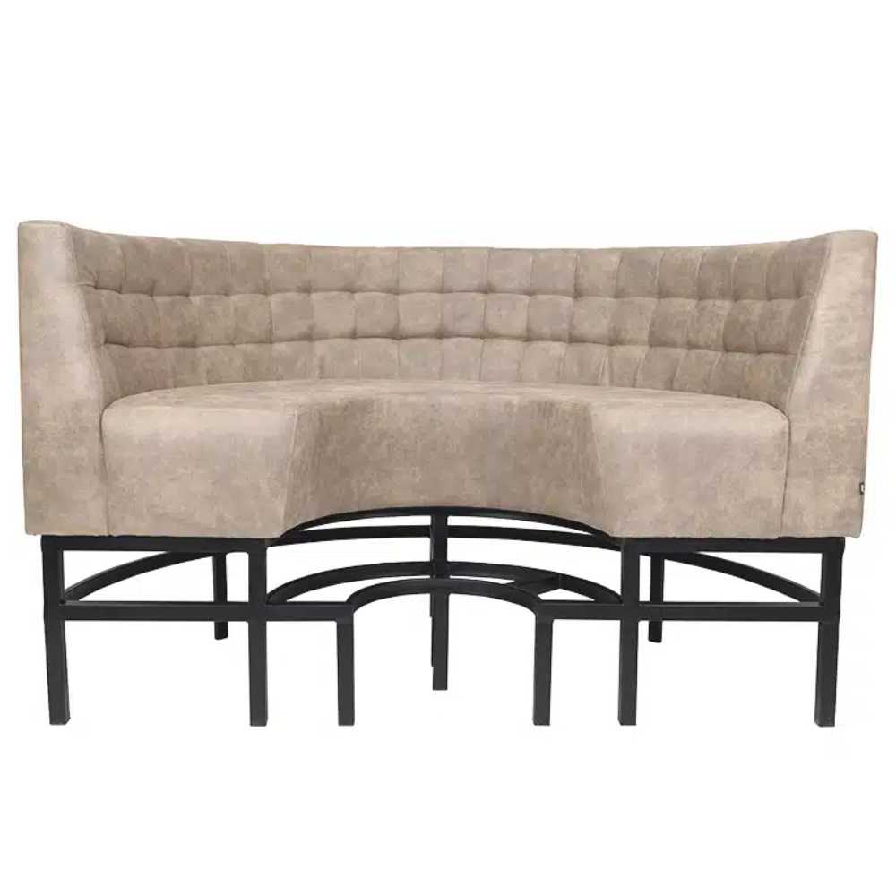 Viggo Hochbank creme halbrund