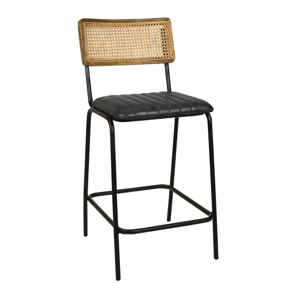 niedriger Büffelleder Barhocker Sven