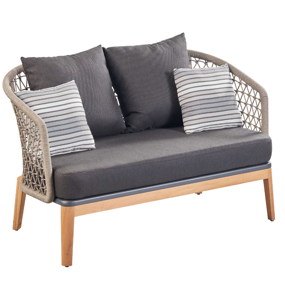 Gartenlounge Marple grau 2-Sitzer