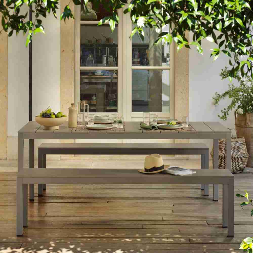 Gartenbankset Rio aus Alu für Terrasse und Garten