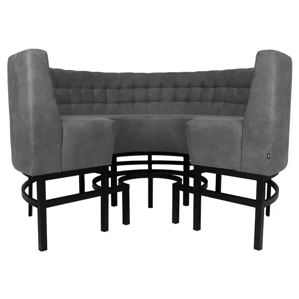 Viggo Hochbank anthrazit 3/4-rund 
